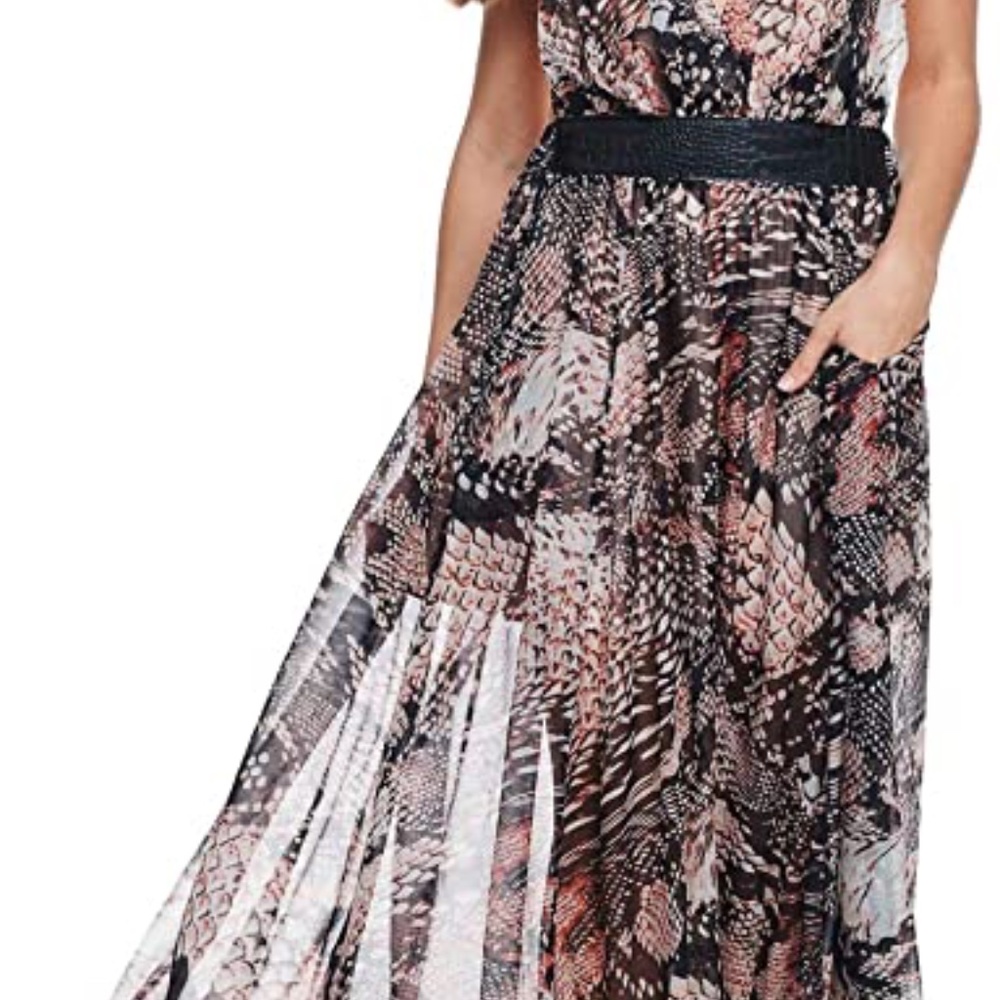 TOV Snake Skin Halter Neck Maxi - Picture 2 of 3